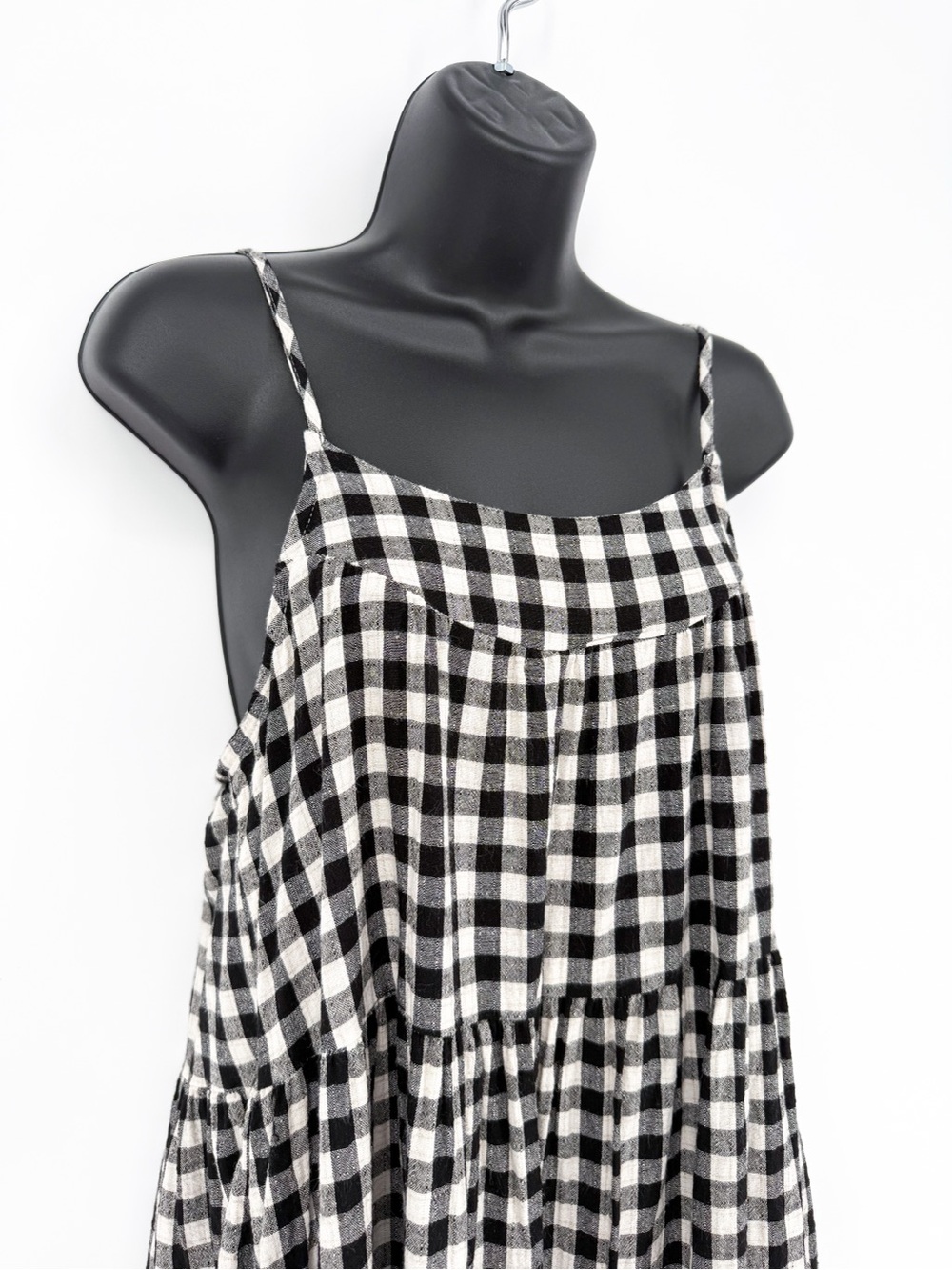 Hayden Los Angeles Gingham Black & White Midi Dress Medium - Picture 3 of 9